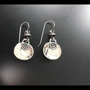 Silpada hammered disc earrings